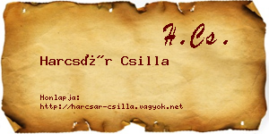 Harcsár Csilla névjegykártya